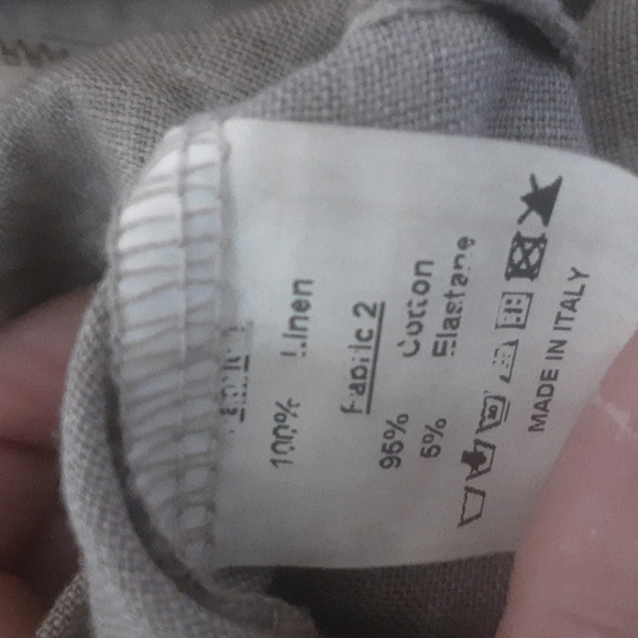 Inzio 100% Linen With Cotton Hem Zippered Lightweight Jacket Sz S - Picture 6 of 8